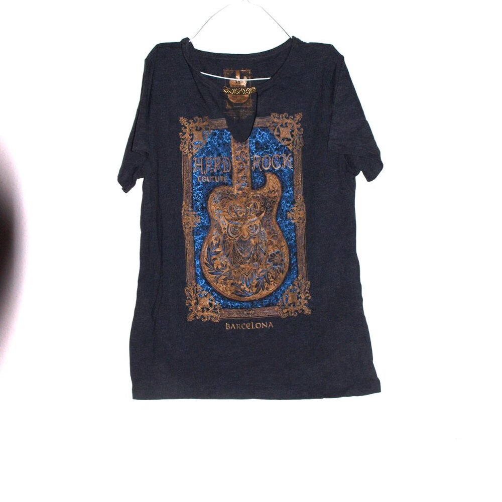 Hard  Rock Couture  Dark Gray Womens T- Shirt Size Medium